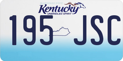 KY license plate 195JSC