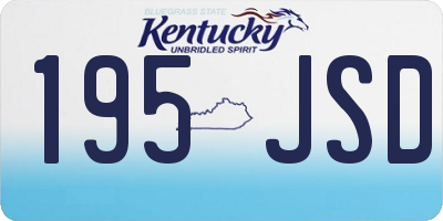 KY license plate 195JSD