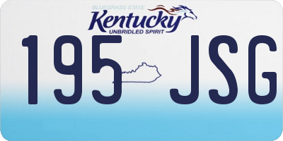 KY license plate 195JSG