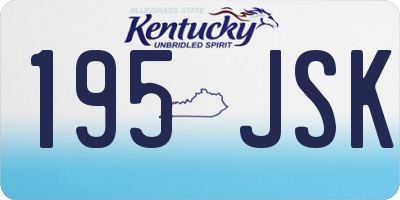 KY license plate 195JSK