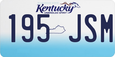 KY license plate 195JSM