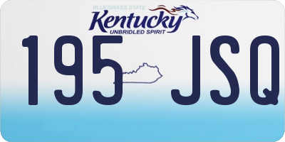 KY license plate 195JSQ