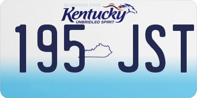 KY license plate 195JST
