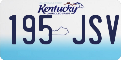 KY license plate 195JSV