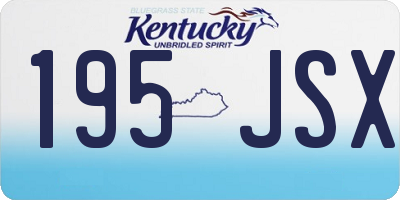 KY license plate 195JSX