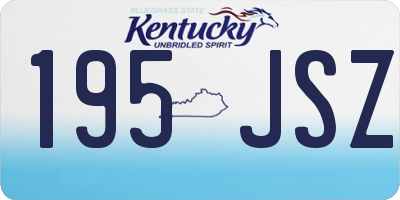 KY license plate 195JSZ