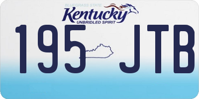 KY license plate 195JTB