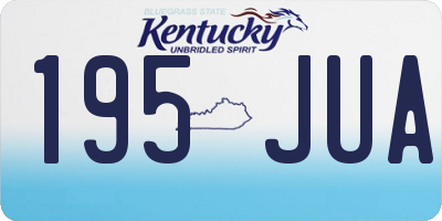 KY license plate 195JUA