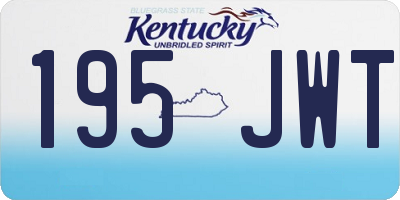 KY license plate 195JWT