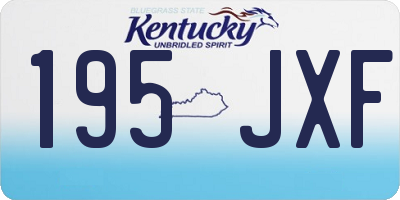 KY license plate 195JXF