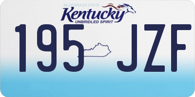 KY license plate 195JZF