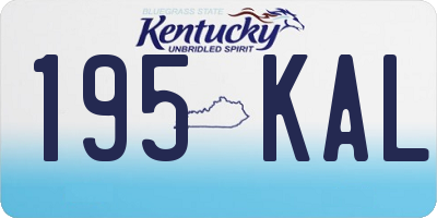 KY license plate 195KAL