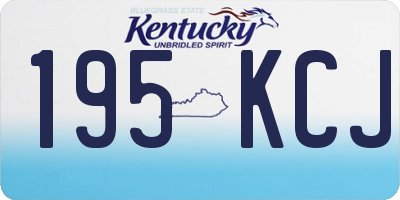 KY license plate 195KCJ