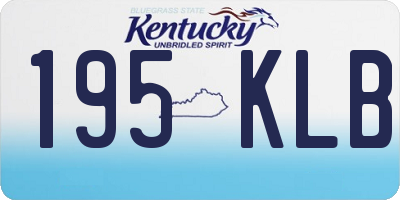 KY license plate 195KLB
