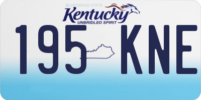 KY license plate 195KNE