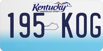 KY license plate 195KOG