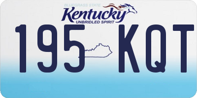 KY license plate 195KQT