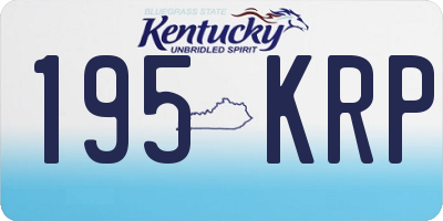 KY license plate 195KRP