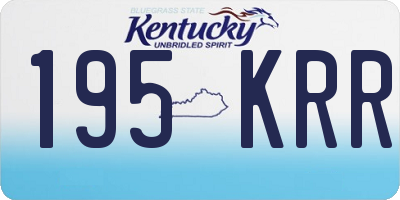 KY license plate 195KRR