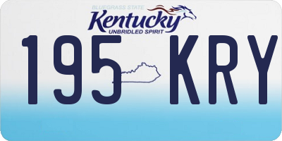 KY license plate 195KRY