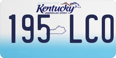 KY license plate 195LCO
