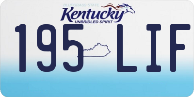 KY license plate 195LIF