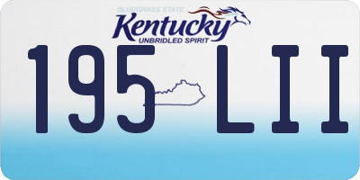 KY license plate 195LII