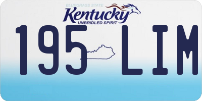 KY license plate 195LIM