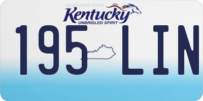 KY license plate 195LIN