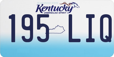 KY license plate 195LIQ