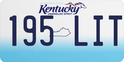 KY license plate 195LIT