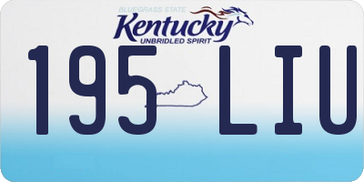 KY license plate 195LIU