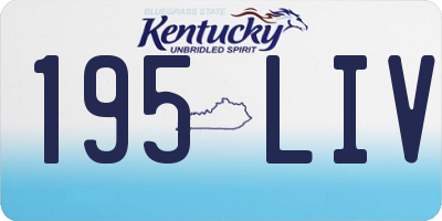 KY license plate 195LIV