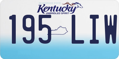 KY license plate 195LIW