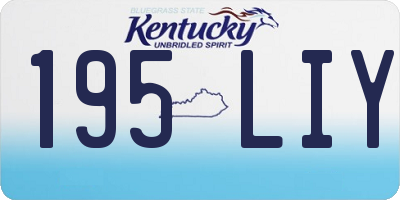 KY license plate 195LIY