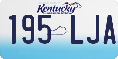 KY license plate 195LJA
