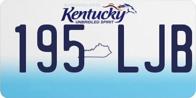 KY license plate 195LJB