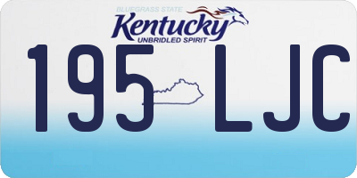 KY license plate 195LJC