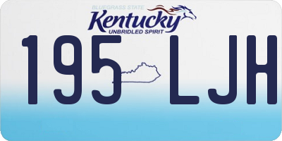 KY license plate 195LJH