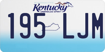 KY license plate 195LJM