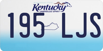 KY license plate 195LJS