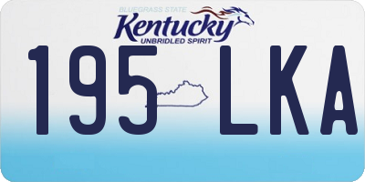 KY license plate 195LKA