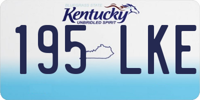 KY license plate 195LKE