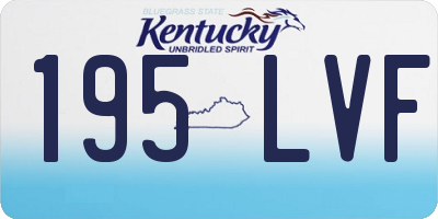 KY license plate 195LVF