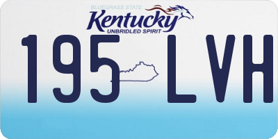 KY license plate 195LVH