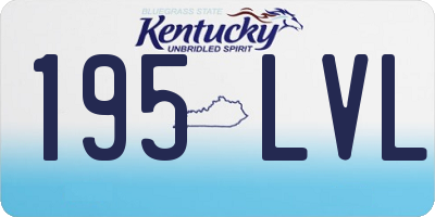 KY license plate 195LVL