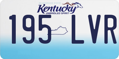 KY license plate 195LVR