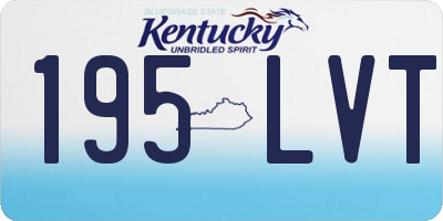 KY license plate 195LVT