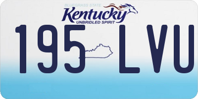 KY license plate 195LVU