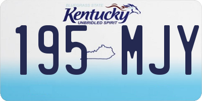 KY license plate 195MJY